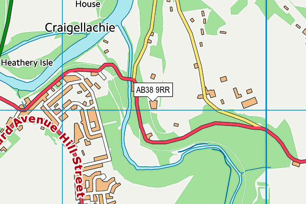 AB38 9RR map - OS VectorMap District (Ordnance Survey) AB38 9RR map - OS VectorMap District (Ordnance Survey)