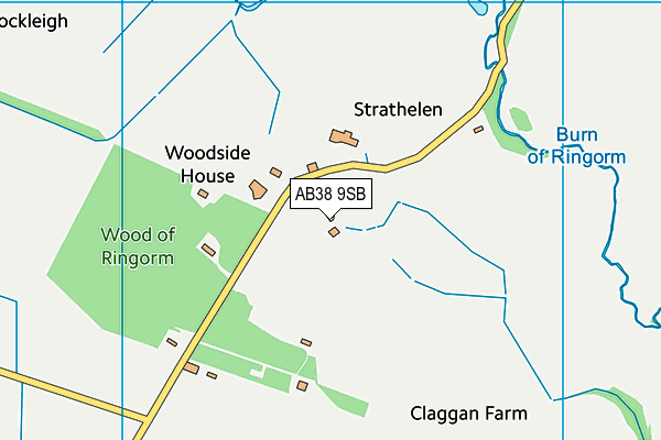 AB38 9SB map - OS VectorMap District (Ordnance Survey) AB38 9SB map - OS VectorMap District (Ordnance Survey)