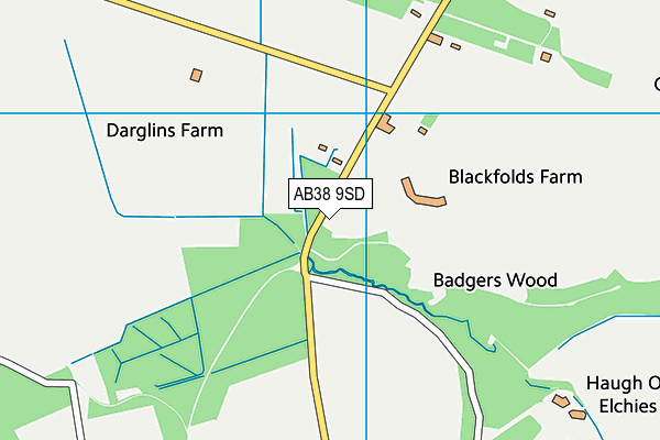AB38 9SD map - OS VectorMap District (Ordnance Survey) AB38 9SD map - OS VectorMap District (Ordnance Survey)
