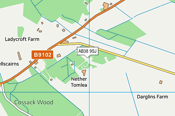 AB38 9SJ map - OS VectorMap District (Ordnance Survey) AB38 9SJ map - OS VectorMap District (Ordnance Survey)