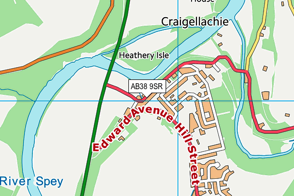 AB38 9SR map - OS VectorMap District (Ordnance Survey) AB38 9SR map - OS VectorMap District (Ordnance Survey)