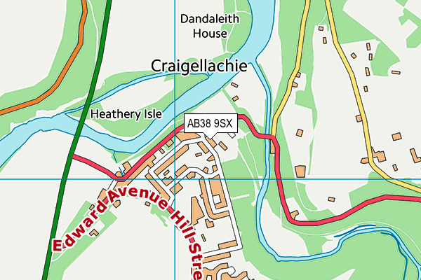 AB38 9SX map - OS VectorMap District (Ordnance Survey) AB38 9SX map - OS VectorMap District (Ordnance Survey)