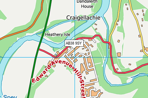 AB38 9SY map - OS VectorMap District (Ordnance Survey) AB38 9SY map - OS VectorMap District (Ordnance Survey)