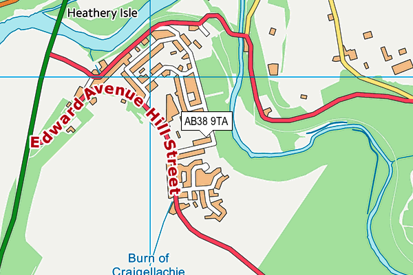 AB38 9TA map - OS VectorMap District (Ordnance Survey) AB38 9TA map - OS VectorMap District (Ordnance Survey)
