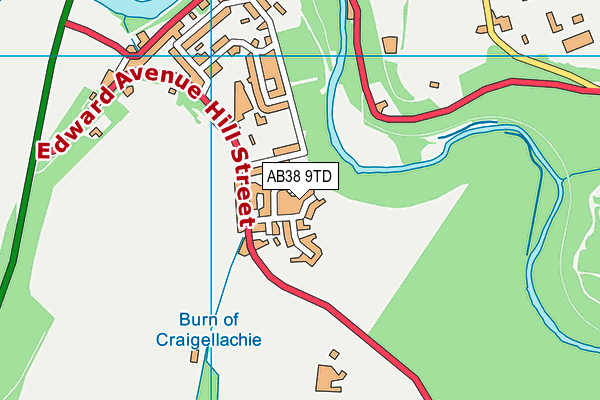 AB38 9TD map - OS VectorMap District (Ordnance Survey) AB38 9TD map - OS VectorMap District (Ordnance Survey)