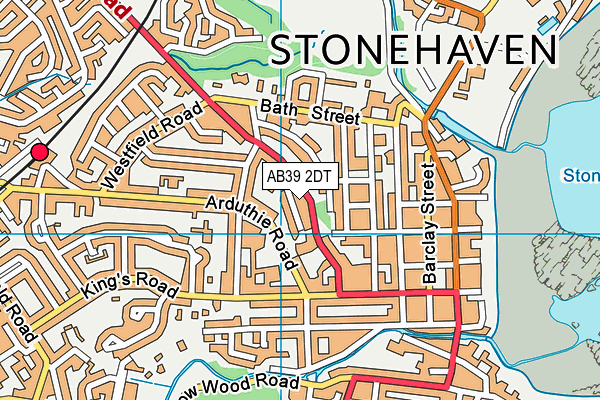 AB39 2DT map - OS VectorMap District (Ordnance Survey)