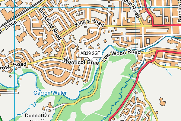AB39 2GT map - OS VectorMap District (Ordnance Survey)