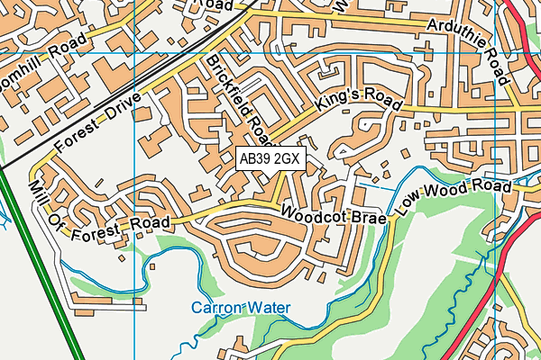 AB39 2GX map - OS VectorMap District (Ordnance Survey) AB39 2GX map - OS VectorMap District (Ordnance Survey)