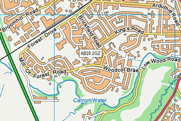 AB39 2GZ map - OS VectorMap District (Ordnance Survey) AB39 2GZ map - OS VectorMap District (Ordnance Survey)