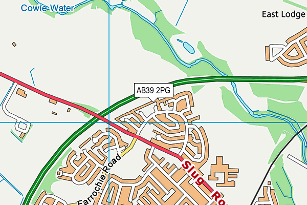 AB39 2PG map - OS VectorMap District (Ordnance Survey)