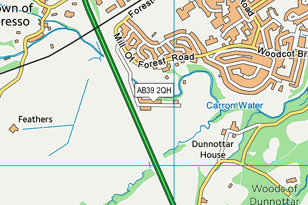 AB39 2QH map - OS VectorMap District (Ordnance Survey) AB39 2QH map - OS VectorMap District (Ordnance Survey)