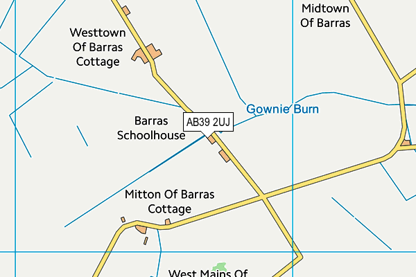 AB39 2UJ map - OS VectorMap District (Ordnance Survey) AB39 2UJ map - OS VectorMap District (Ordnance Survey)