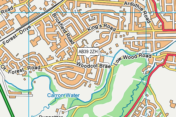 AB39 2ZH map - OS VectorMap District (Ordnance Survey) AB39 2ZH map - OS VectorMap District (Ordnance Survey)