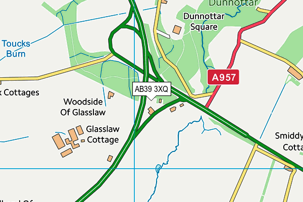AB39 3XQ map - OS VectorMap District (Ordnance Survey)