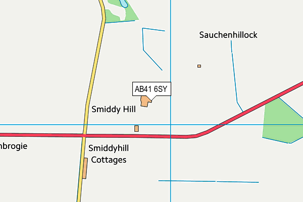AB41 6SY map - OS VectorMap District (Ordnance Survey)