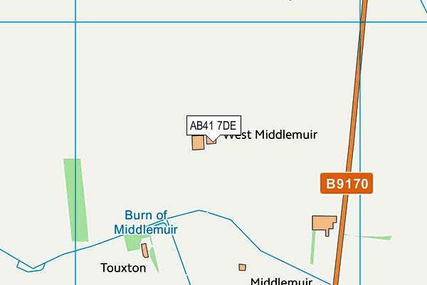 AB41 7DE map - OS VectorMap District (Ordnance Survey)
