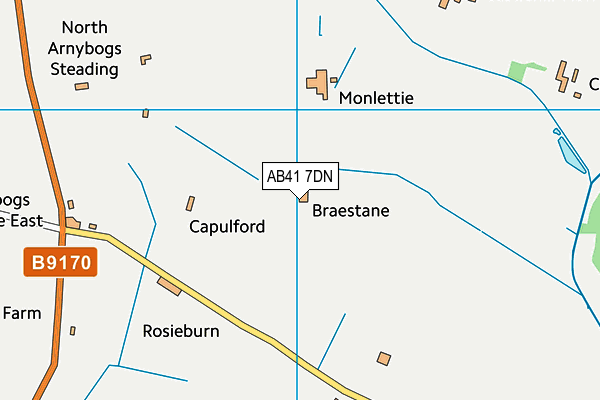 AB41 7DN map - OS VectorMap District (Ordnance Survey) AB41 7DN map - OS VectorMap District (Ordnance Survey)