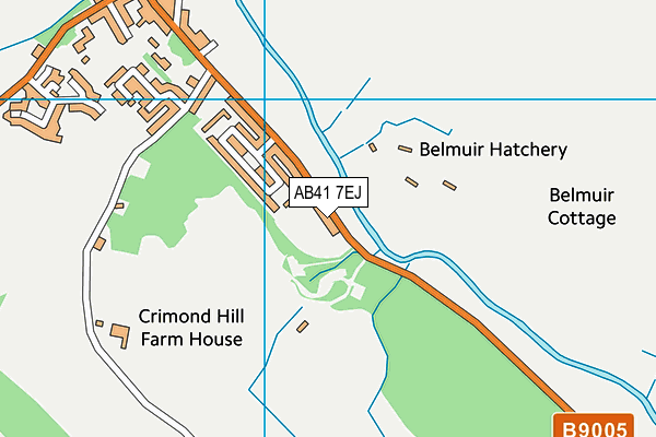 AB41 7EJ map - OS VectorMap District (Ordnance Survey) AB41 7EJ map - OS VectorMap District (Ordnance Survey)