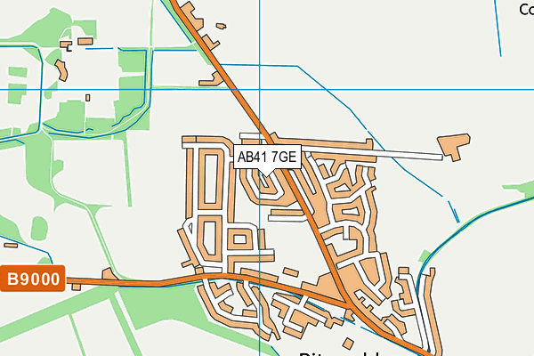 AB41 7GE map - OS VectorMap District (Ordnance Survey) AB41 7GE map - OS VectorMap District (Ordnance Survey)