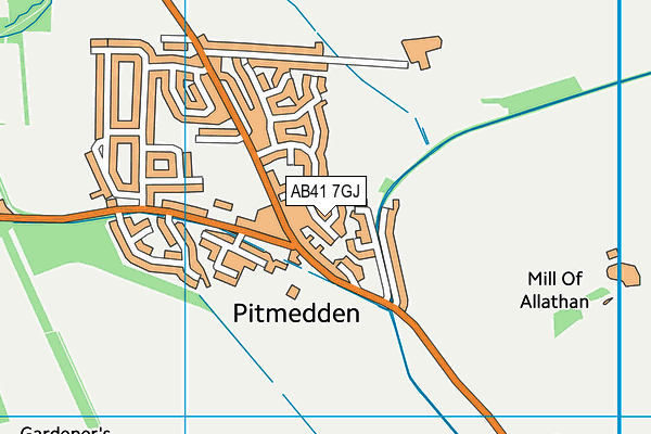 AB41 7GJ map - OS VectorMap District (Ordnance Survey) AB41 7GJ map - OS VectorMap District (Ordnance Survey)