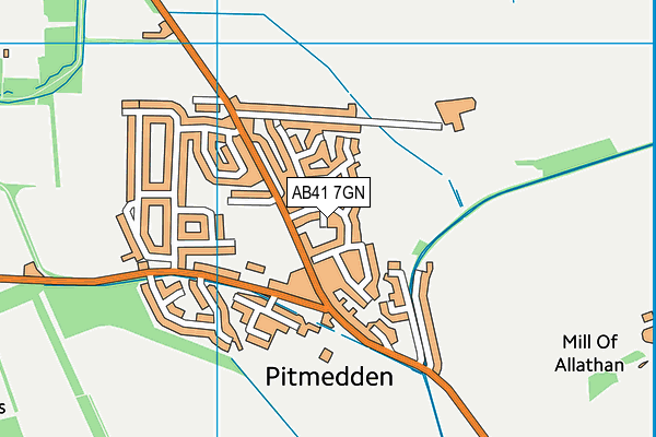 AB41 7GN map - OS VectorMap District (Ordnance Survey) AB41 7GN map - OS VectorMap District (Ordnance Survey)