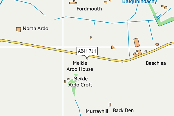 AB41 7JH map - OS VectorMap District (Ordnance Survey) AB41 7JH map - OS VectorMap District (Ordnance Survey)