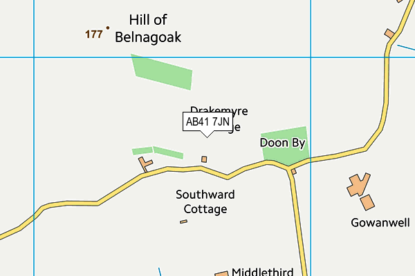 AB41 7JN map - OS VectorMap District (Ordnance Survey) AB41 7JN map - OS VectorMap District (Ordnance Survey)