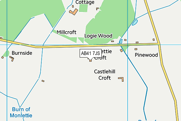 AB41 7JS map - OS VectorMap District (Ordnance Survey)
