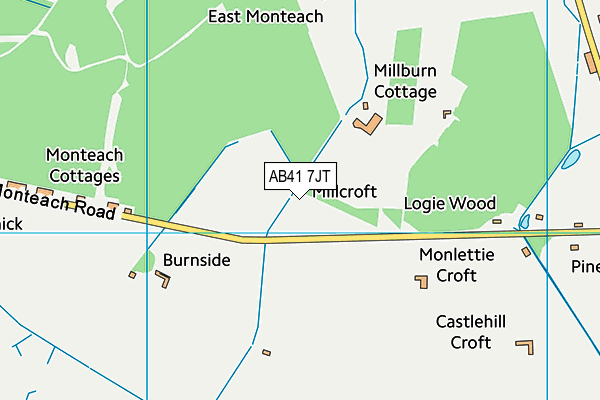 AB41 7JT map - OS VectorMap District (Ordnance Survey)