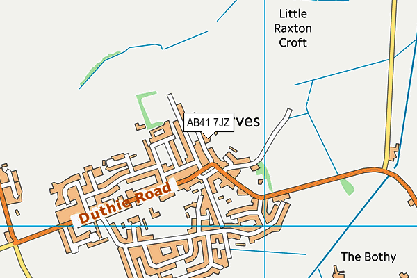 AB41 7JZ map - OS VectorMap District (Ordnance Survey) AB41 7JZ map - OS VectorMap District (Ordnance Survey)