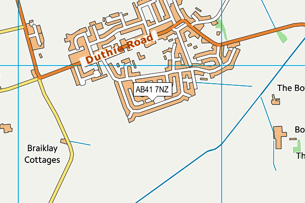 AB41 7NZ map - OS VectorMap District (Ordnance Survey)