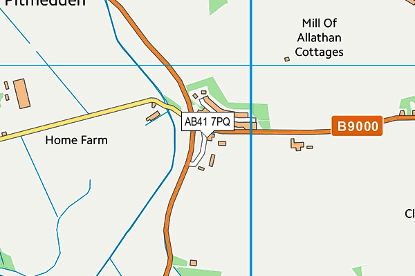 AB41 7PQ map - OS VectorMap District (Ordnance Survey) AB41 7PQ map - OS VectorMap District (Ordnance Survey)