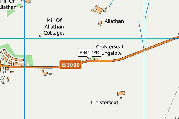 AB41 7PR map - OS VectorMap District (Ordnance Survey)