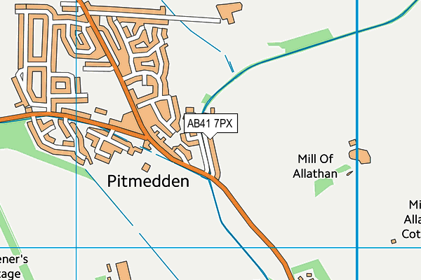 AB41 7PX map - OS VectorMap District (Ordnance Survey) AB41 7PX map - OS VectorMap District (Ordnance Survey)