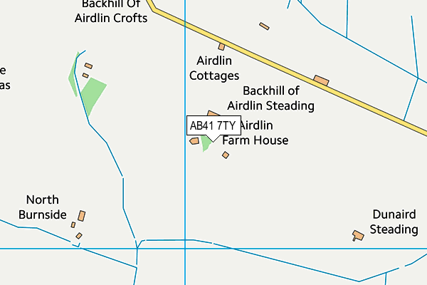 AB41 7TY map - OS VectorMap District (Ordnance Survey)