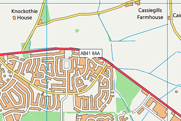 AB41 8AA map - OS VectorMap District (Ordnance Survey) AB41 8AA map - OS VectorMap District (Ordnance Survey)