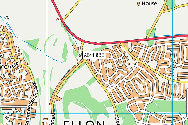 AB41 8BE map - OS VectorMap District (Ordnance Survey) AB41 8BE map - OS VectorMap District (Ordnance Survey)