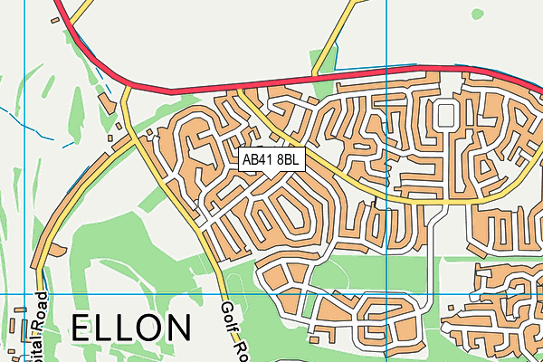 AB41 8BL map - OS VectorMap District (Ordnance Survey) AB41 8BL map - OS VectorMap District (Ordnance Survey)