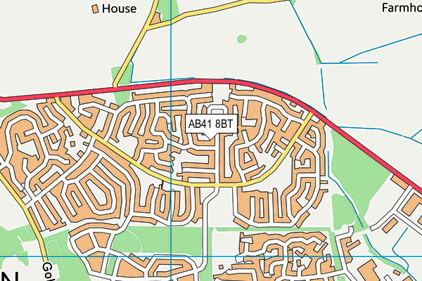 AB41 8BT map - OS VectorMap District (Ordnance Survey) AB41 8BT map - OS VectorMap District (Ordnance Survey)