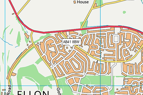 AB41 8BW map - OS VectorMap District (Ordnance Survey) AB41 8BW map - OS VectorMap District (Ordnance Survey)