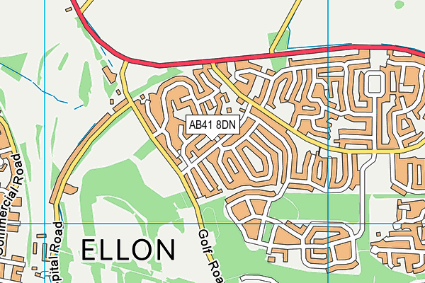 AB41 8DN map - OS VectorMap District (Ordnance Survey) AB41 8DN map - OS VectorMap District (Ordnance Survey)