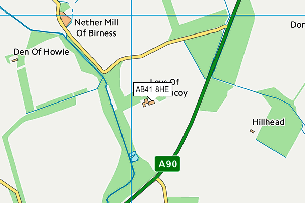 AB41 8HE map - OS VectorMap District (Ordnance Survey) AB41 8HE map - OS VectorMap District (Ordnance Survey)