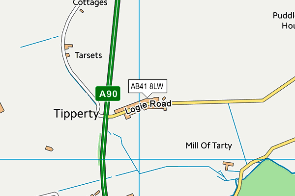 AB41 8LW map - OS VectorMap District (Ordnance Survey) AB41 8LW map - OS VectorMap District (Ordnance Survey)