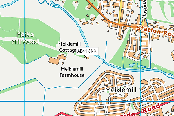 AB41 8NX map - OS VectorMap District (Ordnance Survey) AB41 8NX map - OS VectorMap District (Ordnance Survey)