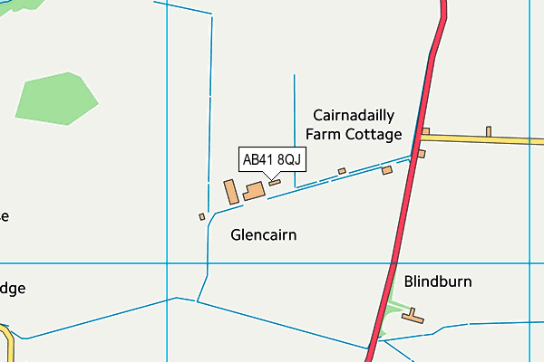 AB41 8QJ map - OS VectorMap District (Ordnance Survey) AB41 8QJ map - OS VectorMap District (Ordnance Survey)