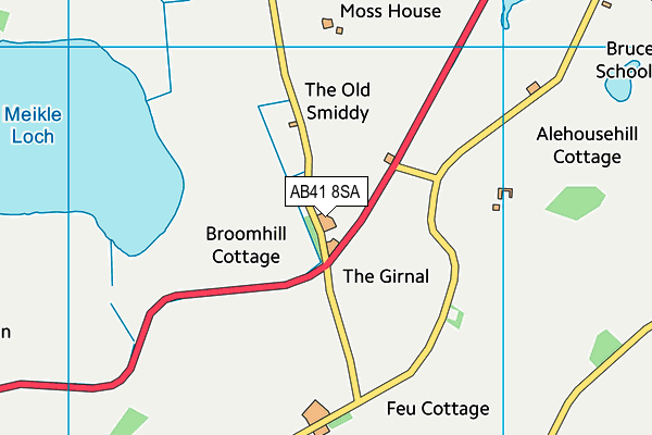 AB41 8SA map - OS VectorMap District (Ordnance Survey) AB41 8SA map - OS VectorMap District (Ordnance Survey)
