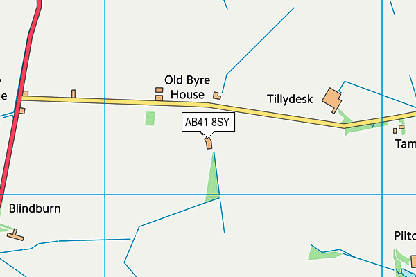 AB41 8SY map - OS VectorMap District (Ordnance Survey) AB41 8SY map - OS VectorMap District (Ordnance Survey)