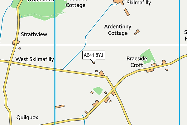 AB41 8YJ map - OS VectorMap District (Ordnance Survey) AB41 8YJ map - OS VectorMap District (Ordnance Survey)