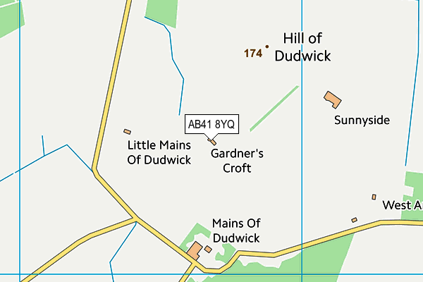 AB41 8YQ map - OS VectorMap District (Ordnance Survey) AB41 8YQ map - OS VectorMap District (Ordnance Survey)