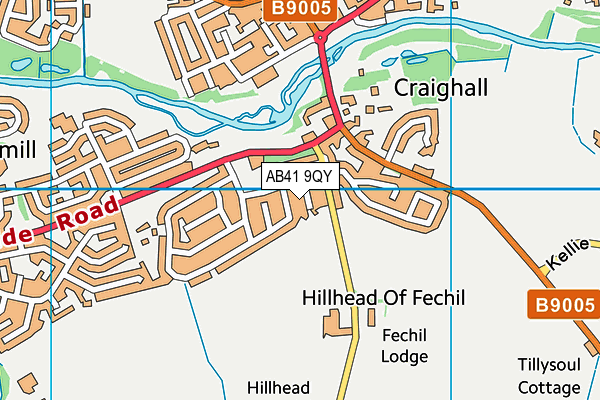 AB41 9QY map - OS VectorMap District (Ordnance Survey) AB41 9QY map - OS VectorMap District (Ordnance Survey)